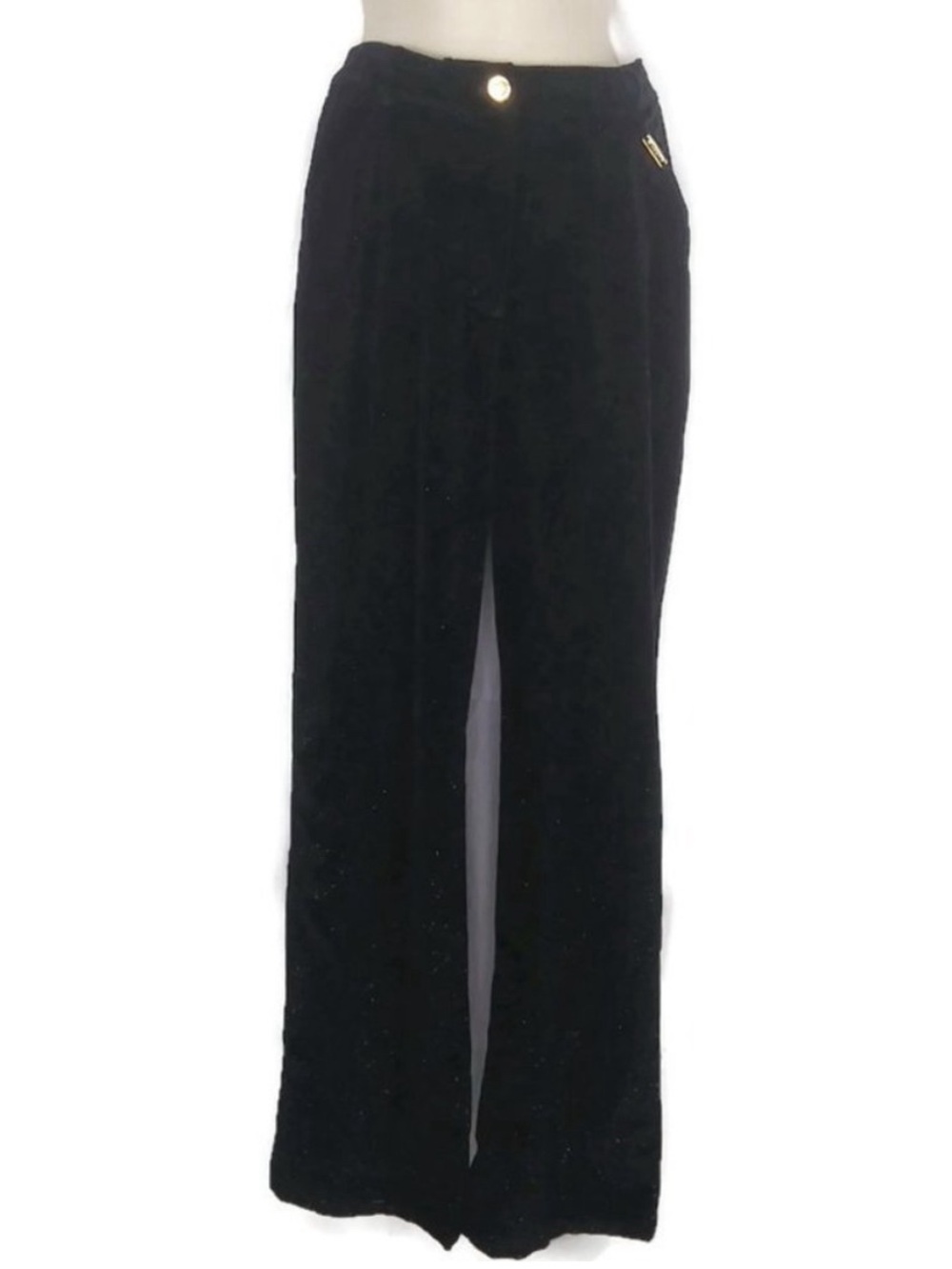 NEW St. John Sport Marie Gray Velvet Flare Leg Pant Sz 4